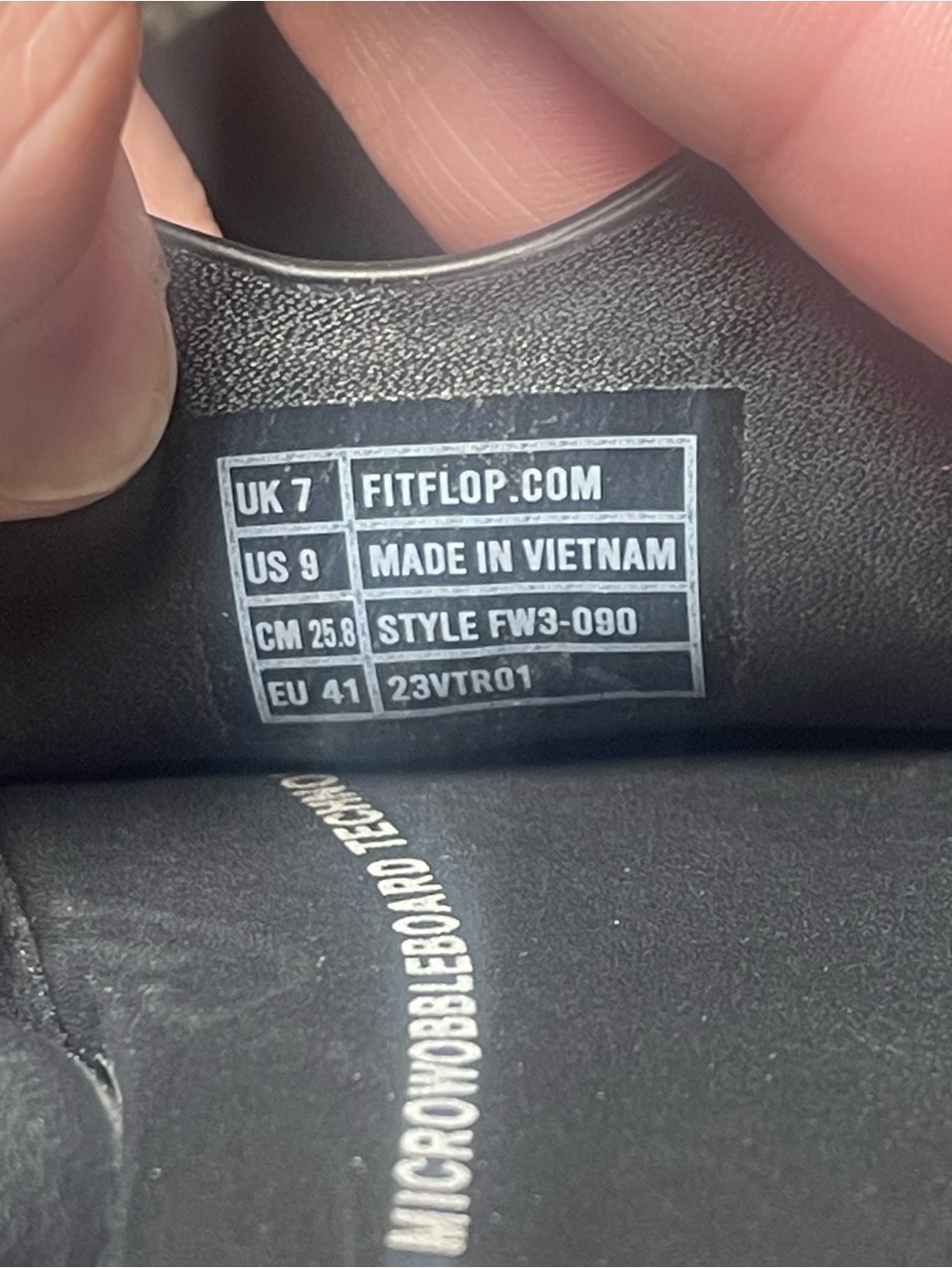 FitFlop F-Mode Leather Flatform Toe-Post Sandals platform Black Size 9 Orthotic - Picture 8 of 8